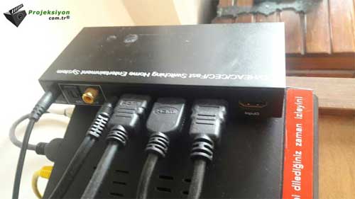 ev sinema projektör için hdmi switch sistemi