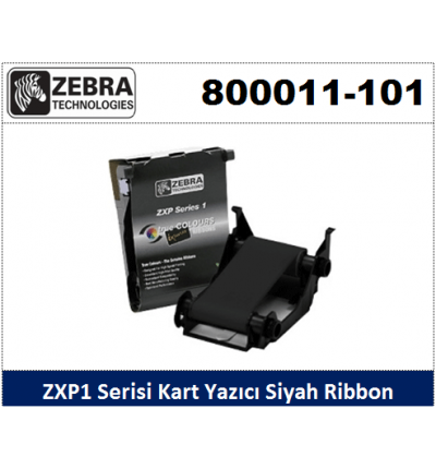 Zebra ZXP1 Kart Yazıcı Ribon Siyah 800011-101
