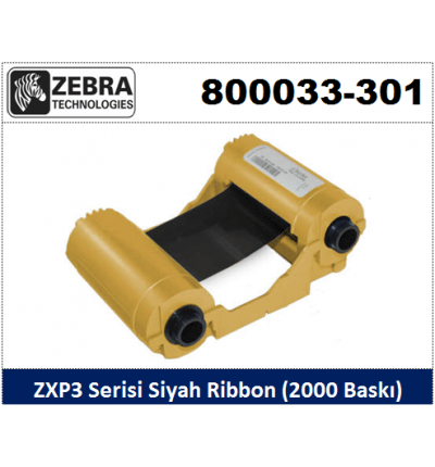 Zebra ZXP3 Kart Yazıcı Ribon Siyah 800033-301