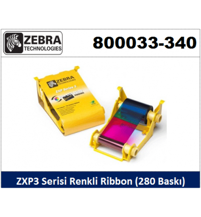 Zebra ZXP3 Kart Yazıcı Ribon Renkli 800033-340