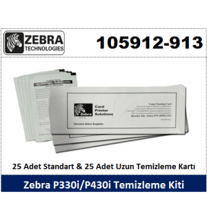 Zebra Kart Yazıcı Temizlik Kiti 105912-913 (P330-P430 Serisi)