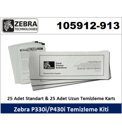 Zebra Kart Yazıcı Temizlik Kiti 105912-913 (P330-P430 Serisi)