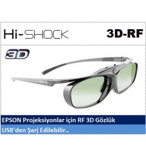 Hi-Shock RF 3D Projeksiyon Gözlüğü