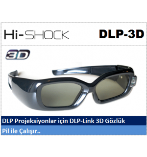 Hi-Shock DLP-Link 3D Projeksiyon Gözlüğü