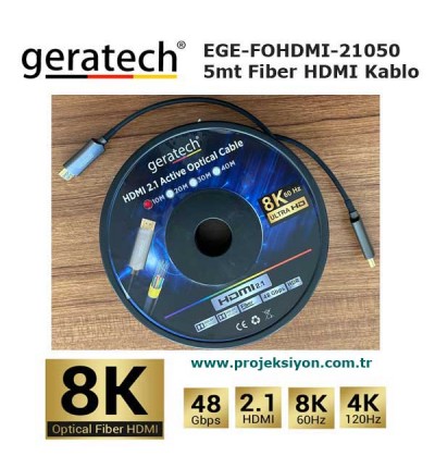 Geratech 8K Fiber HDMI Kablo 5MT 