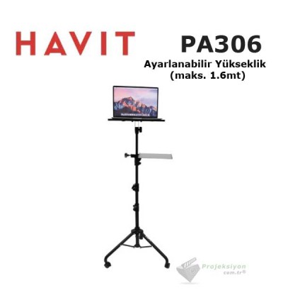 HAVIT PA306 Ayarlanabilir Projeksiyon Standı - 180° Döner Tepsi - 1.6m Yükseklik