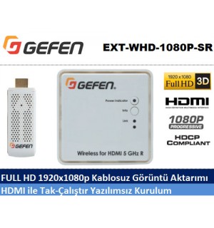 GEFEN EXT-WHD-1080P-SR Kablosuz Görüntü-Ses Aktarım Cihazı 