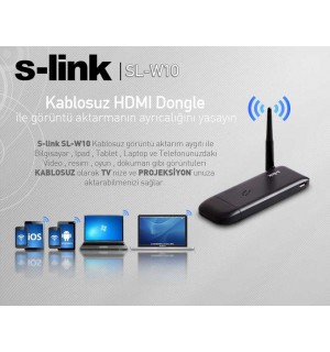 S-Link SL-W10 Kablosuz Görüntü Ses Aktarım Cihazı