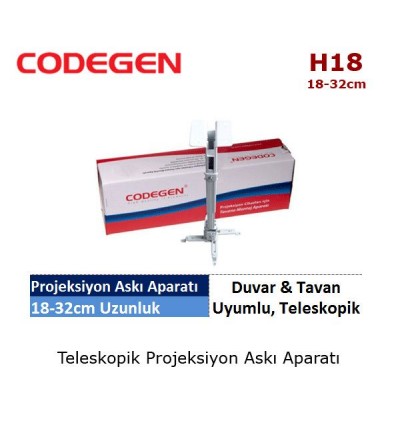 CODEGEN H18 Projeksiyon Tavan Askı Aparatı (18-32cm)