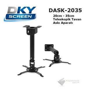 DKYSCREEN DASK-2035 Teleskopik Projeksiyon Tavan Askı Aparatı (20-35cm) DKYSCREEN DASK-2035 Teleskopik Projeksiyon Tavan Askı Aparatı (20-35cm)