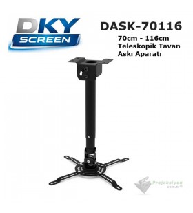 DKYSCREEN DASK-70116 Teleskopik Projeksiyon Tavan Askı Aparatı (70-116cm) DKYSCREEN DASK-70116 Teleskopik Projeksiyon Tavan Askı Aparatı (70-116cm)