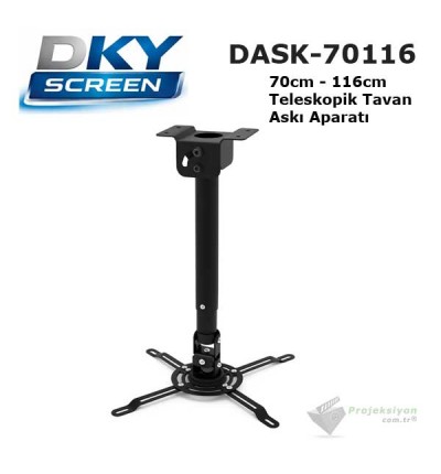 DKYSCREEN DASK-70116 Teleskopik Projeksiyon Tavan Askı Aparatı (70-116cm) DKYSCREEN DASK-70116 Teleskopik Projeksiyon Tavan Askı Aparatı (70-116cm)
