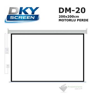 DKYSCREEN DM-20 Motorlu Projeksiyon Perdesi (200x200cm)
