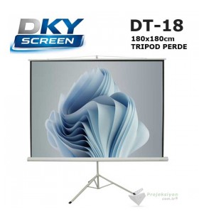 DKYSCREEN DT-18 Tripod Ayaklı Projeksiyon Perdesi (180x180cm)