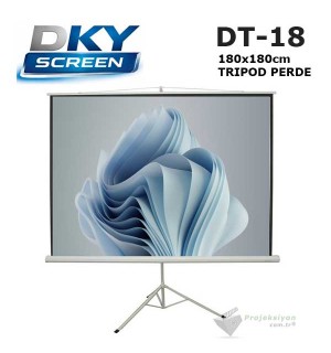 DKYSCREEN DT-18 Tripod Ayaklı Projeksiyon Perdesi (180x180cm)