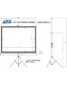 DKYSCREEN DT-18 Tripod Ayaklı Projeksiyon Perdesi (180x180cm)