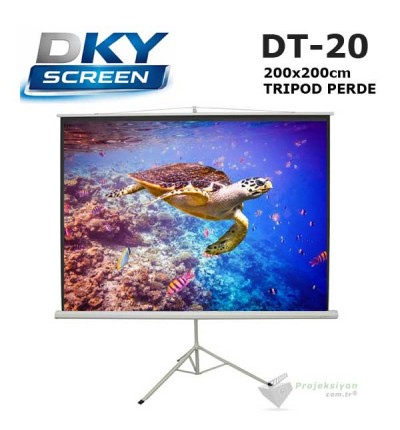 DKYSCREEN DT-20 Tripod Ayaklı Projeksiyon Perdesi (200x200cm)