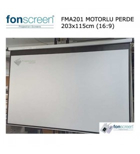 FONSCREEN FMA201 203x115cm Motorlu Projeksiyon Perdesi