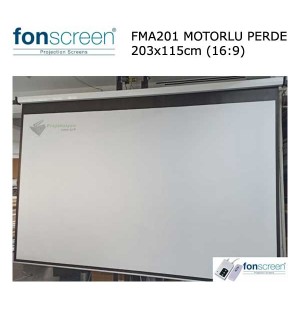 FONSCREEN FMA201 203x115cm Motorlu Projeksiyon Perdesi