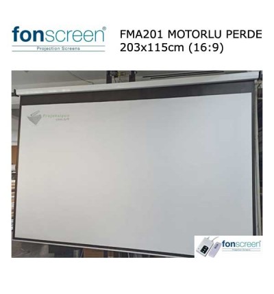 FONSCREEN FMA201 203x115cm Motorlu Projeksiyon Perdesi