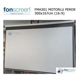 FONSCREEN FMA301 300x167cm Motorlu Projeksiyon Perdesi