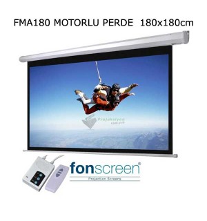 FONSCREEN FMA180 180x180cm Motorlu Projeksiyon Perdesi