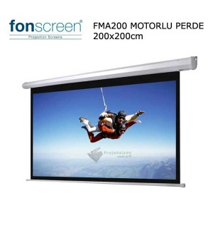 FONSCREEN FMA200 200x200cm Motorlu Projeksiyon Perdesi