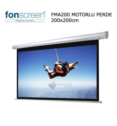 FONSCREEN FMA200 200x200cm Motorlu Projeksiyon Perdesi