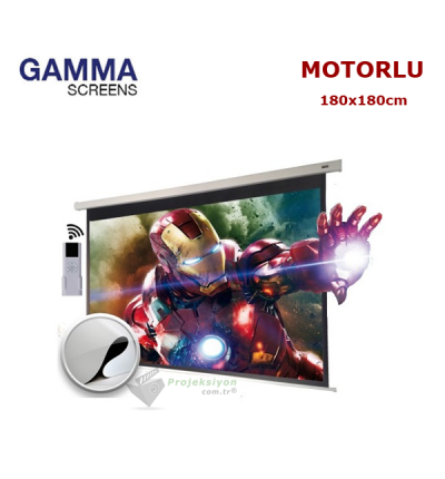 Gamma Screens Motorlu Projeksiyon Perdesi (180x180cm) 