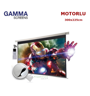 Gamma Screens Motorlu Projeksiyon Perdesi (300x225cm) 