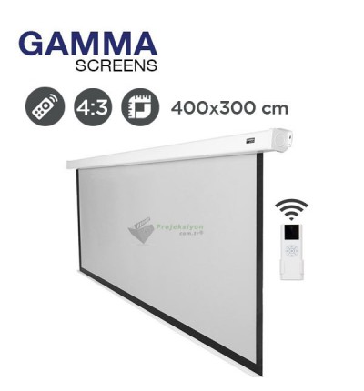 Gamma Screens Motorlu Projeksiyon Perdesi (400x300cm) 