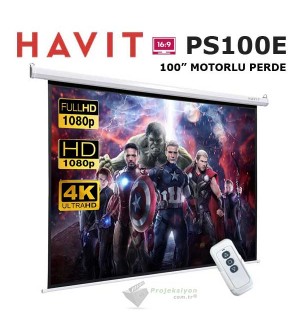 HAVIT PS100E Motorlu Projeksiyon Perdesi 100 inch