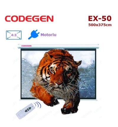 CODEGEN EX-50 Motorlu Projeksiyon Perdesi (500x375cm) 