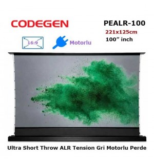 CODEGEN PEALR-100 Ultra Short Throw ALR Tension Motorlu Floor Pull Up Projeksiyon Perdesi 100 inch (221x125cm)