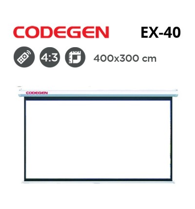 CODEGEN EX-40 Motorlu Projeksiyon Perdesi (400x300cm) 