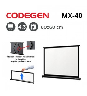 CODEGEN MX-40 Taşınabilir Projeksiyon Perdesi (80x60cm)