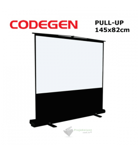 CODEGEN PTX-140 PULL UP Projeksiyon Perdesi (145x82cm)