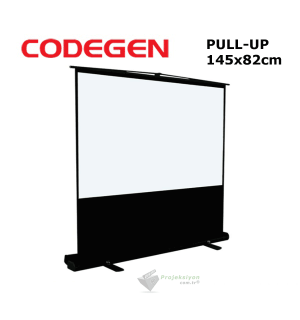 CODEGEN PTX-140 PULL UP Projeksiyon Perdesi (145x82cm)