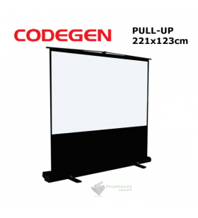 CODEGEN PTX-200 PULL UP Projeksiyon Perdesi (221x123cm)