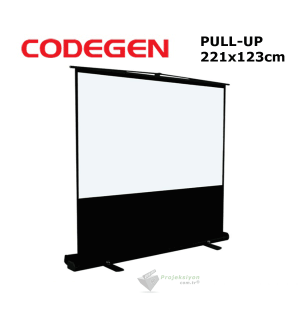 CODEGEN PTX-200 PULL UP Projeksiyon Perdesi (221x123cm)