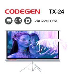 CODEGEN TX-24 Tripod Projeksiyon Perdesi (240x200cm) 