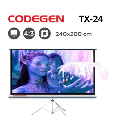 CODEGEN TX-24 Tripod Projeksiyon Perdesi (240x200cm) 