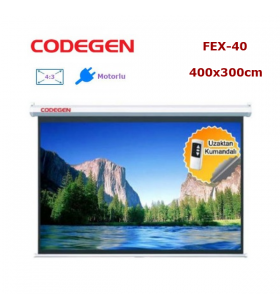 CODEGEN FEX-40 Motorlu Projeksiyon Perdesi (400x300cm)