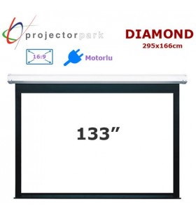 PROJECTORPARK Diamond Motorlu Projeksiyon Perdesi (295x166cm) 