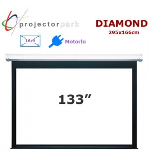 PROJECTORPARK Diamond Motorlu Projeksiyon Perdesi (295x166cm) 