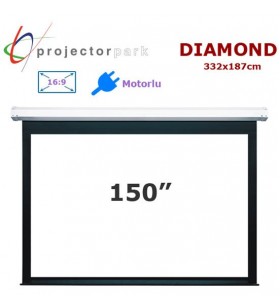 PROJECTORPARK Diamond Motorlu Projeksiyon Perdesi (332x187cm) 