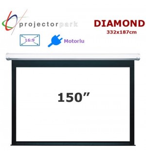 PROJECTORPARK Diamond Motorlu Projeksiyon Perdesi (332x187cm) 