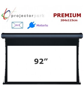 PROJECTORPARK Premium Motorlu Projeksiyon Perdesi (204x115cm) 