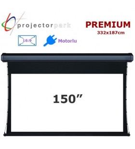 Projectorpark Premium Motorlu Projeksiyon Perdesi 332x187