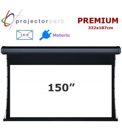 Projectorpark Premium Motorlu Projeksiyon Perdesi 332x187